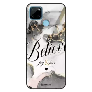 Etui Black Case Glass Marble Elegance do REALME C21Y Marmurkowe