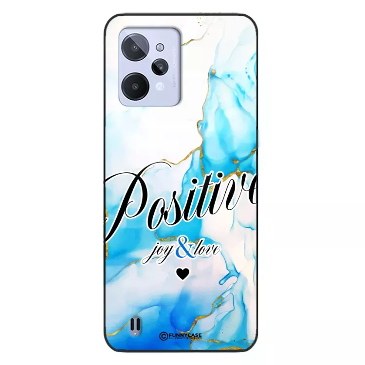 Etui Black Case Glass Marble Elegance do REALME C31 Marmurkowe