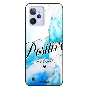 Etui Black Case Glass Marble Elegance do REALME C31 Marmurkowe