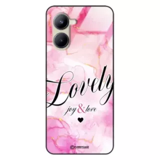 Etui Black Case Glass Marble Elegance do REALME C33 Marmurkowe