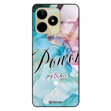 Etui Black Case Glass Marble Elegance do REALME C51 Marmurkowe