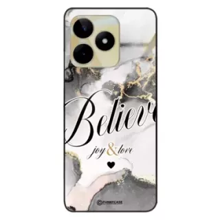 Etui Black Case Glass Marble Elegance do REALME NOTE 50 Marmurkowe