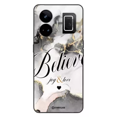 Etui Black Case Glass Marble Elegance do REALME GT NEO 5 Marmurkowe