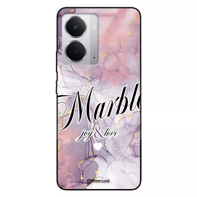 Etui Black Case Glass Marble Elegance do REALME 14 4G Marmurkowe