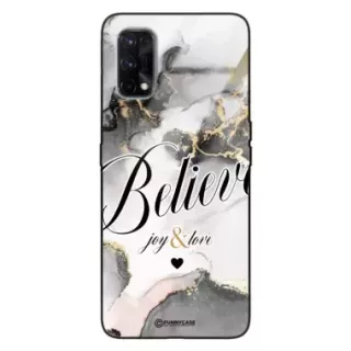 Etui Black Case Glass Marble Elegance do REALME X7 Marmurkowe