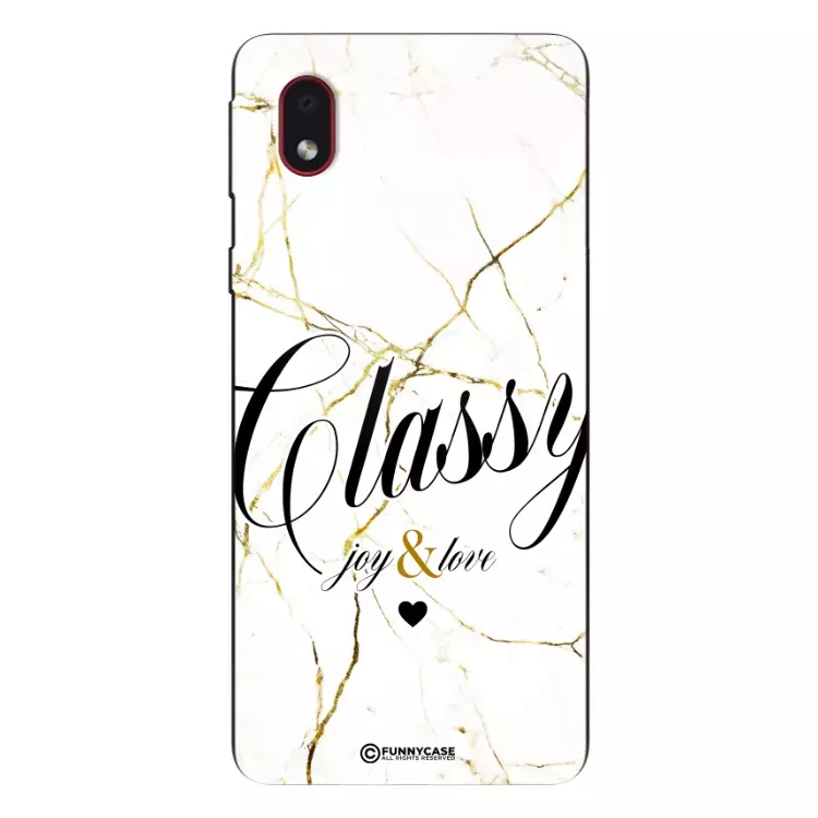 Etui Black Case Glass Marble Elegance do SAMSUNG A01 CORE Marmurkowe
