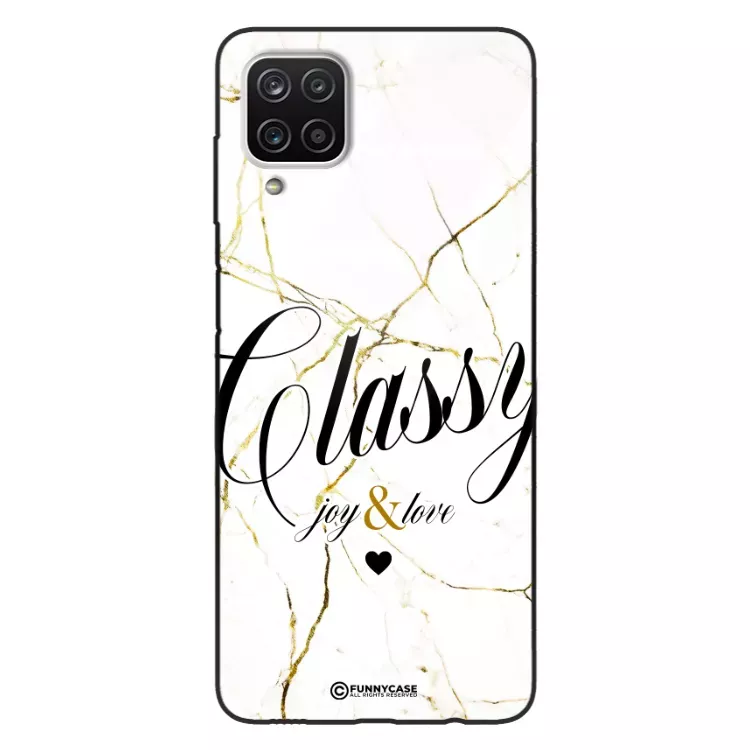 Etui Black Case Glass Marble Elegance do SAMSUNG A12 5G Marmurkowe