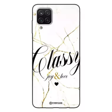 Etui Black Case Glass Marble Elegance do SAMSUNG A12 5G Marmurkowe