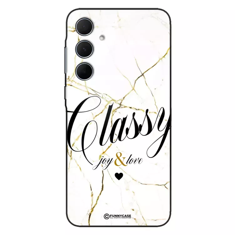 Etui Black Case Glass Marble Elegance do SAMSUNG A35 Marmurkowe