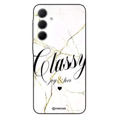 Etui Black Case Glass Marble Elegance do SAMSUNG A35 Marmurkowe