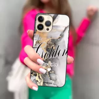 Etui Black Case Glass Marble Elegance do SAMSUNG A56 Marmurkowe