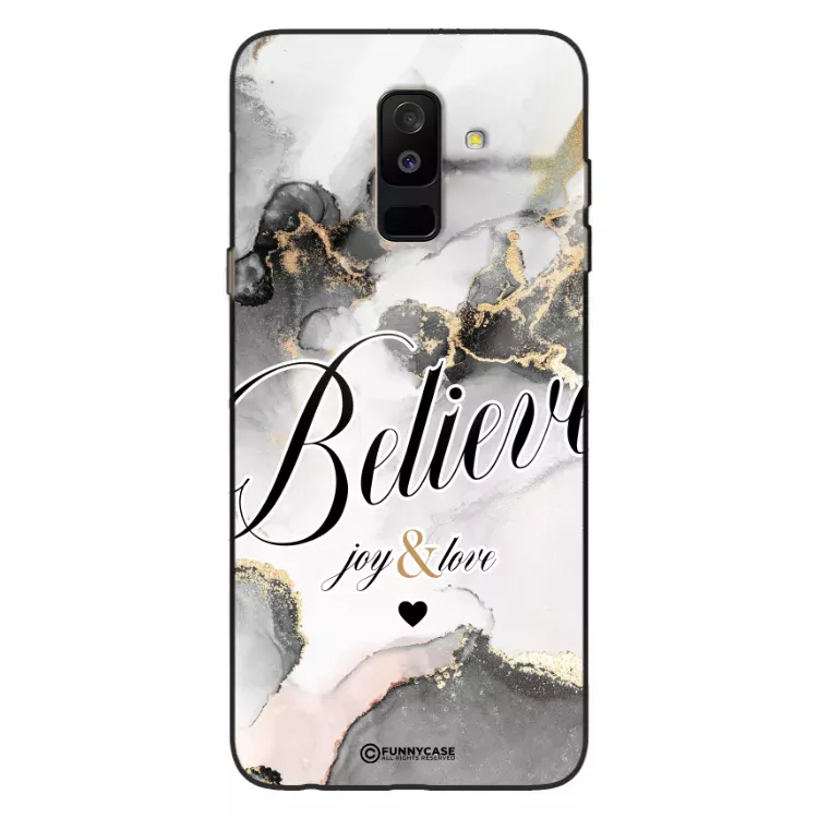 Etui Black Case Glass Marble Elegance do SAMSUNG A6 PLUS 2018 Marmurkowe