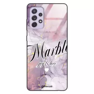 Etui Black Case Glass Marble Elegance do SAMSUNG A72 Marmurkowe