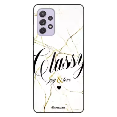 Etui Black Case Glass Marble Elegance do SAMSUNG A72 5G Marmurkowe
