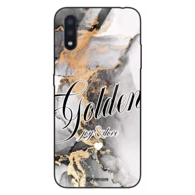 Etui Black Case Glass Marble Elegance do SAMSUNG A01 Marmurkowe
