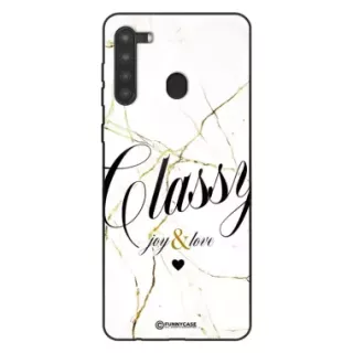 Etui Black Case Glass Marble Elegance do SAMSUNG A21 Marmurkowe