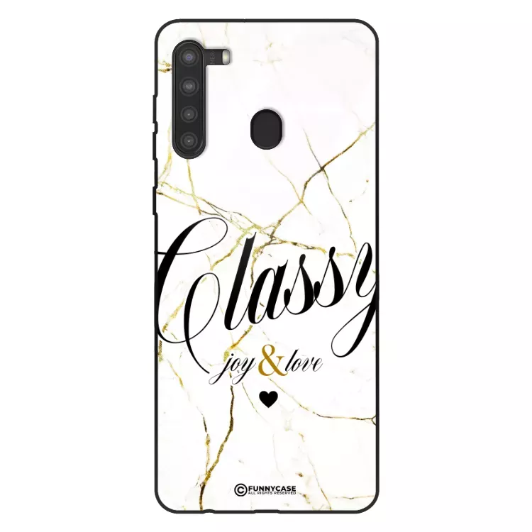 Etui Black Case Glass Marble Elegance do SAMSUNG A21 Marmurkowe
