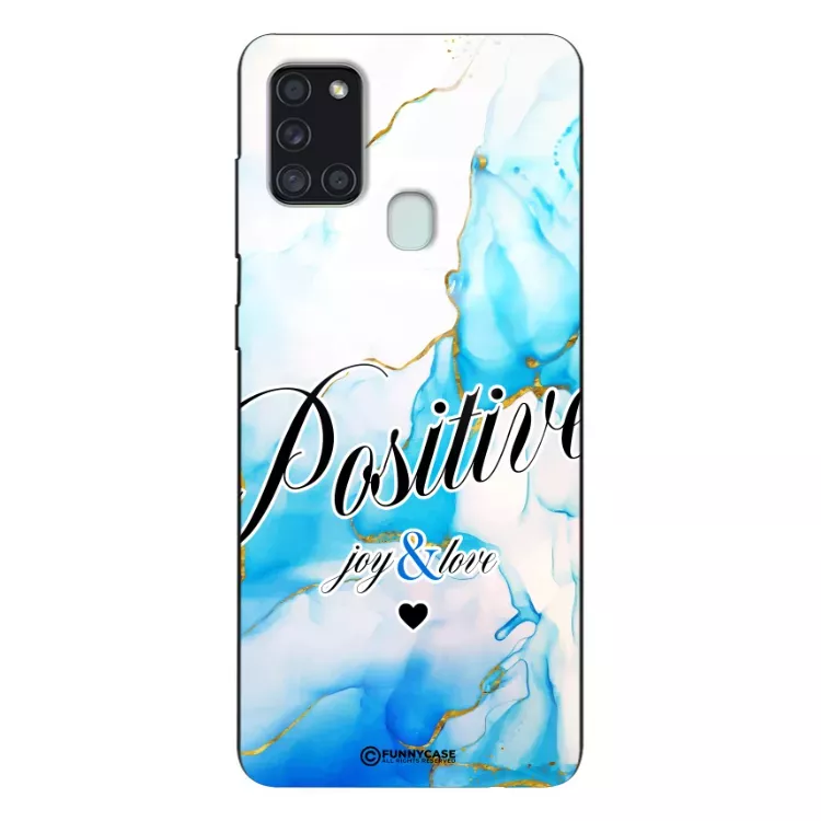 Etui Black Case Glass Marble Elegance do SAMSUNG A21S Marmurkowe