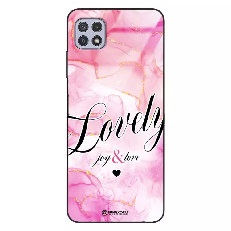 Etui Black Case Glass Marble Elegance do SAMSUNG A22 5G Marmurkowe