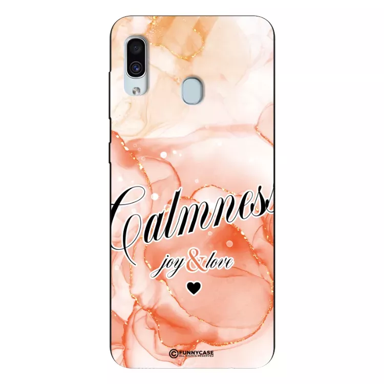 Etui Black Case Glass Marble Elegance do SAMSUNG A30 Marmurkowe