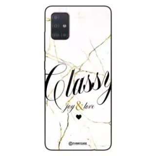 Etui Black Case Glass Marble Elegance do SAMSUNG A51 Marmurkowe