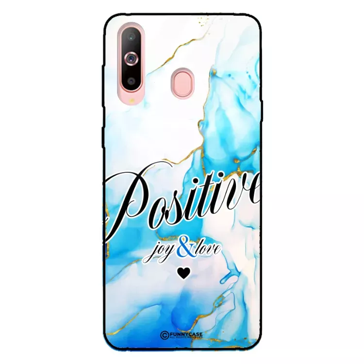 Etui Black Case Glass Marble Elegance do SAMSUNG A60 Marmurkowe