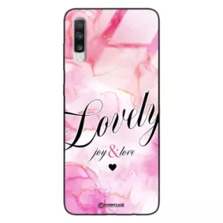 Etui Black Case Glass Marble Elegance do SAMSUNG A70 Marmurkowe