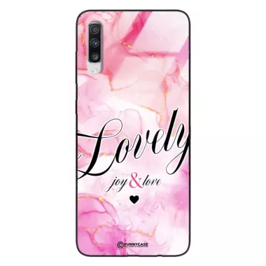 Etui Black Case Glass Marble Elegance do SAMSUNG A70 Marmurkowe