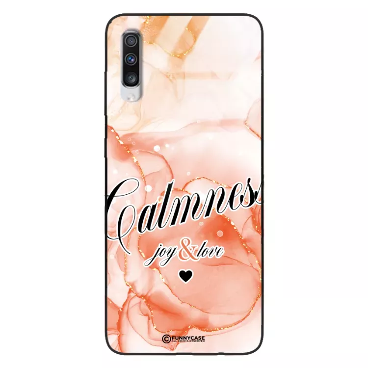 Etui Black Case Glass Marble Elegance do SAMSUNG A70s Marmurkowe