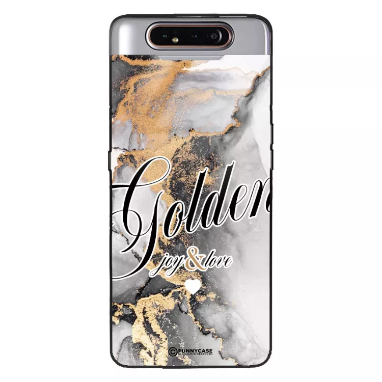 Etui Black Case Glass Marble Elegance do SAMSUNG A80 Marmurkowe