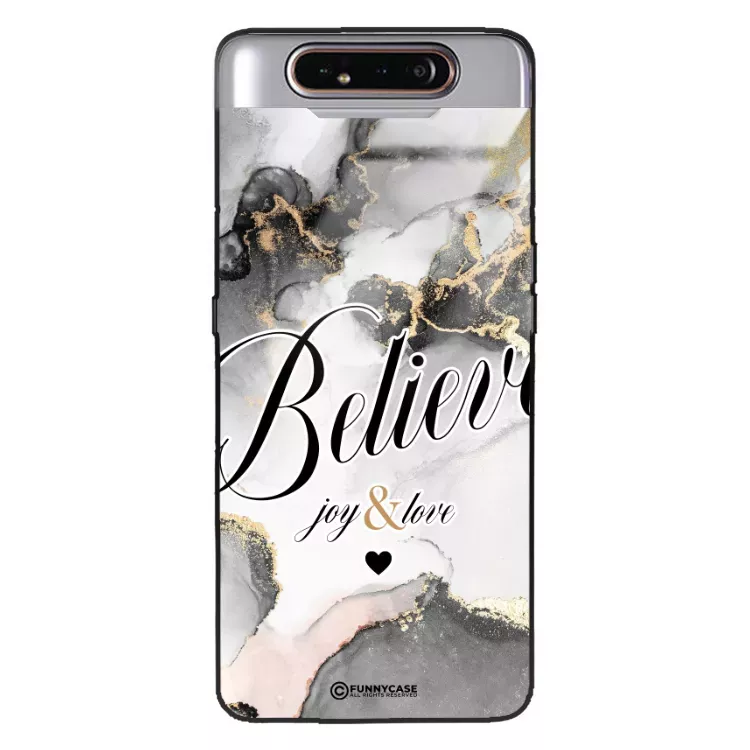 Etui Black Case Glass Marble Elegance do SAMSUNG A90 Marmurkowe