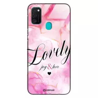 Etui Black Case Glass Marble Elegance do SAMSUNG M30s Marmurkowe