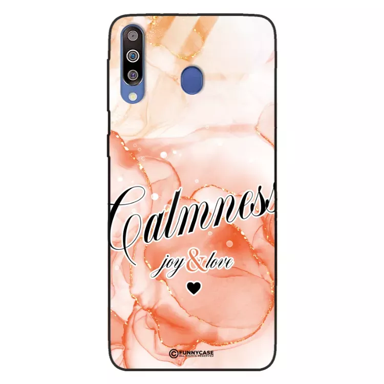 Etui Black Case Glass Marble Elegance do SAMSUNG M30 Marmurkowe