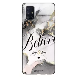 Etui Black Case Glass Marble Elegance do SAMSUNG M51 Marmurkowe