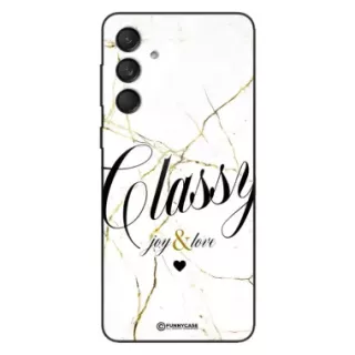 Etui Black Case Glass Marble Elegance do SAMSUNG M55 5G Marmurkowe