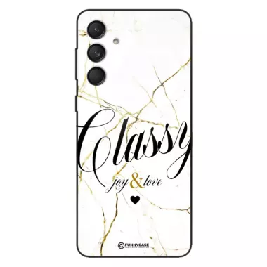 Etui Black Case Glass Marble Elegance do SAMSUNG M55 5G Marmurkowe