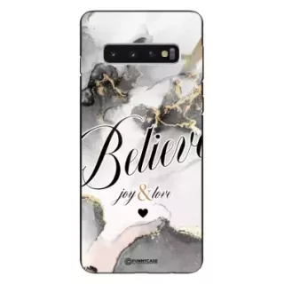 Etui Black Case Glass Marble Elegance do SAMSUNG S10 Marmurkowe