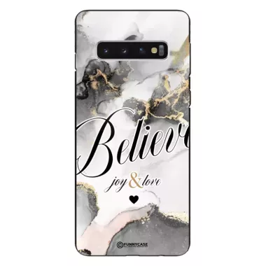 Etui Black Case Glass Marble Elegance do SAMSUNG S10 Marmurkowe