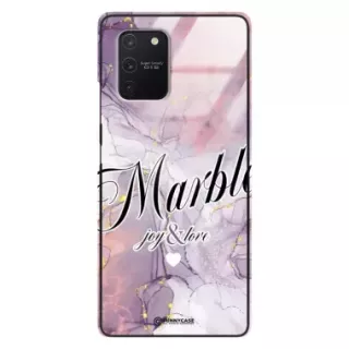 Etui Black Case Glass Marble Elegance do SAMSUNG A91 Marmurkowe
