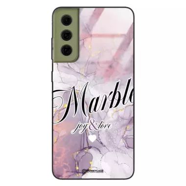 Etui Black Case Glass Marble Elegance do SAMSUNG S21FE Marmurkowe