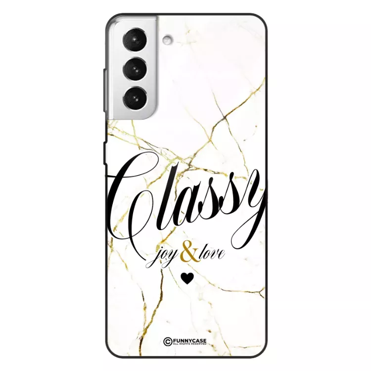 Etui Black Case Glass Marble Elegance do SAMSUNG S21 PLUS Marmurkowe