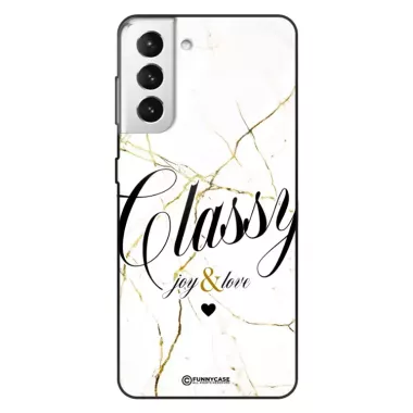 Etui Black Case Glass Marble Elegance do SAMSUNG S21 PLUS Marmurkowe