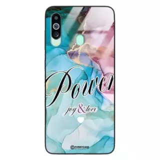 Etui Black Case Glass Marble Elegance do SAMSUNG M40 Marmurkowe