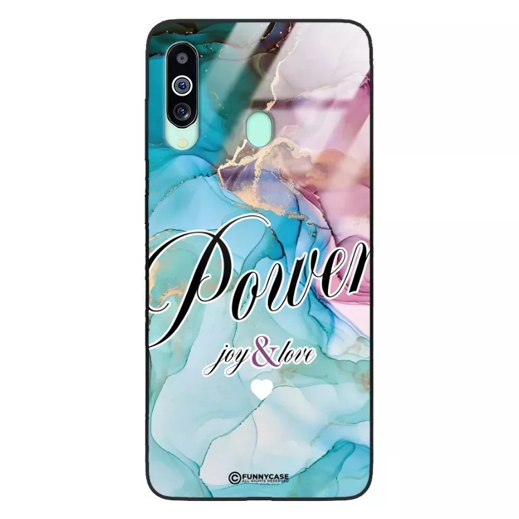 Etui Black Case Glass Marble Elegance do SAMSUNG M40 Marmurkowe