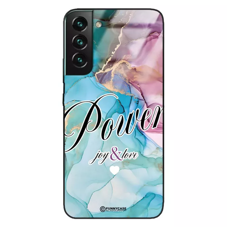 Etui Black Case Glass Marble Elegance do SAMSUNG S22 PLUS Marmurkowe