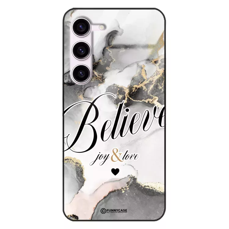 Etui Black Case Glass Marble Elegance do SAMSUNG S23  Marmurkowe