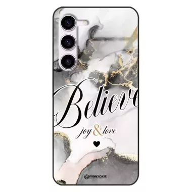 Etui Black Case Glass Marble Elegance do SAMSUNG S23  Marmurkowe