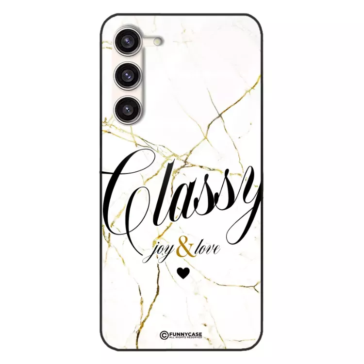 Etui Black Case Glass Marble Elegance do SAMSUNG S23 PLUS Marmurkowe