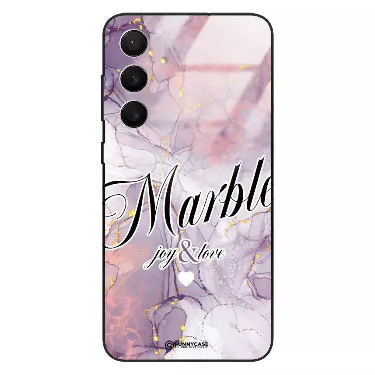 Etui Black Case Glass Marble Elegance do SAMSUNG S25 FE Marmurkowe