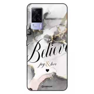 Etui Black Case Glass Marble Elegance do VIVO S9E Marmurkowe